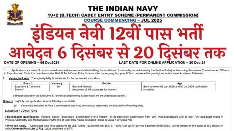 Indian Navy Vacancy notification